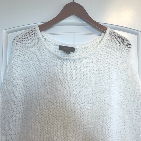 🌈 6/$60, Karen Kane, White, Sheer Layering Top, Size XLarge - Picture 3 of 6